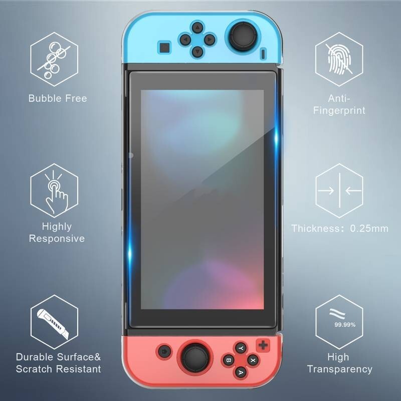 New Nintendo Switch OLED Tempered Glass Screen Protector X 5