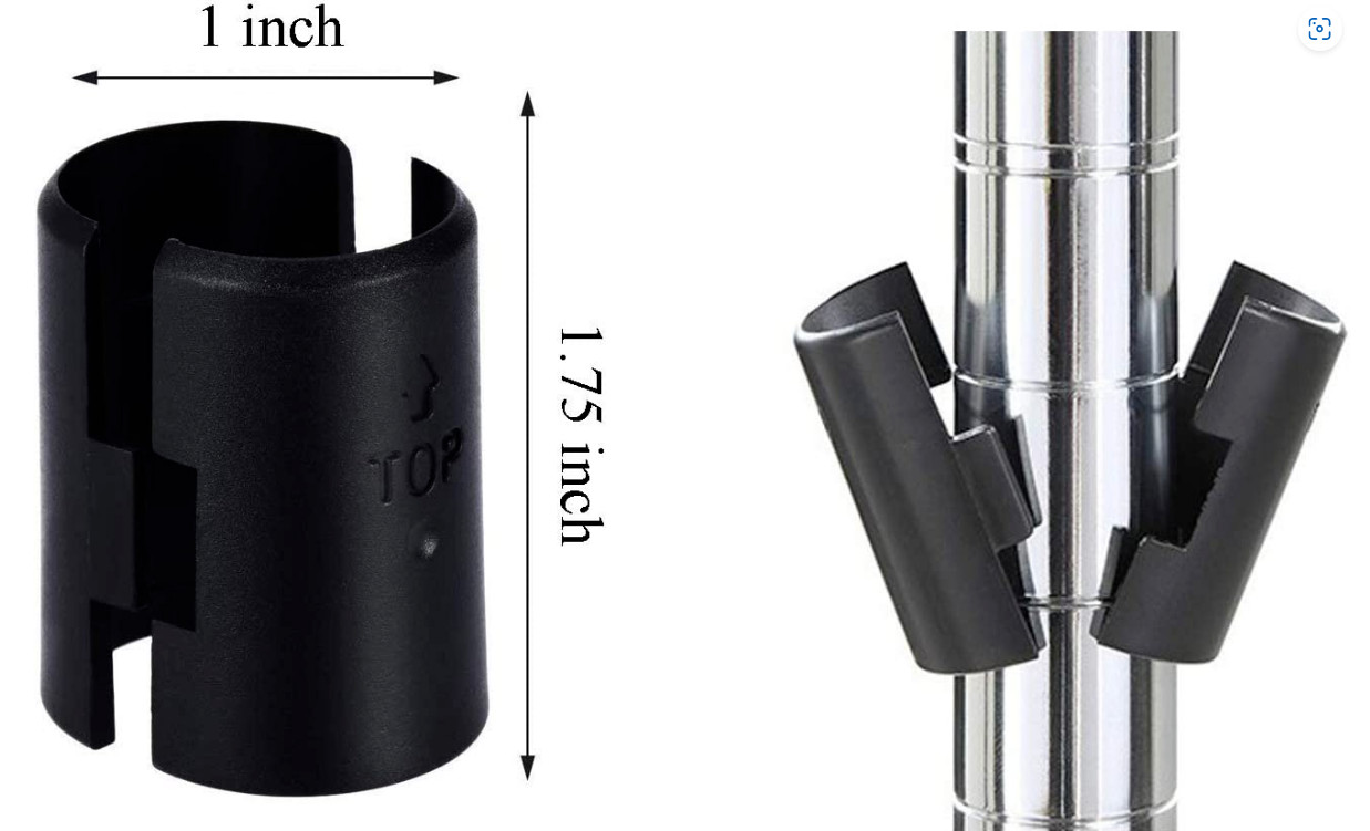 8 Pack Wire Shelf Lock Clips for 1 Inch Post Shelving System Replacement