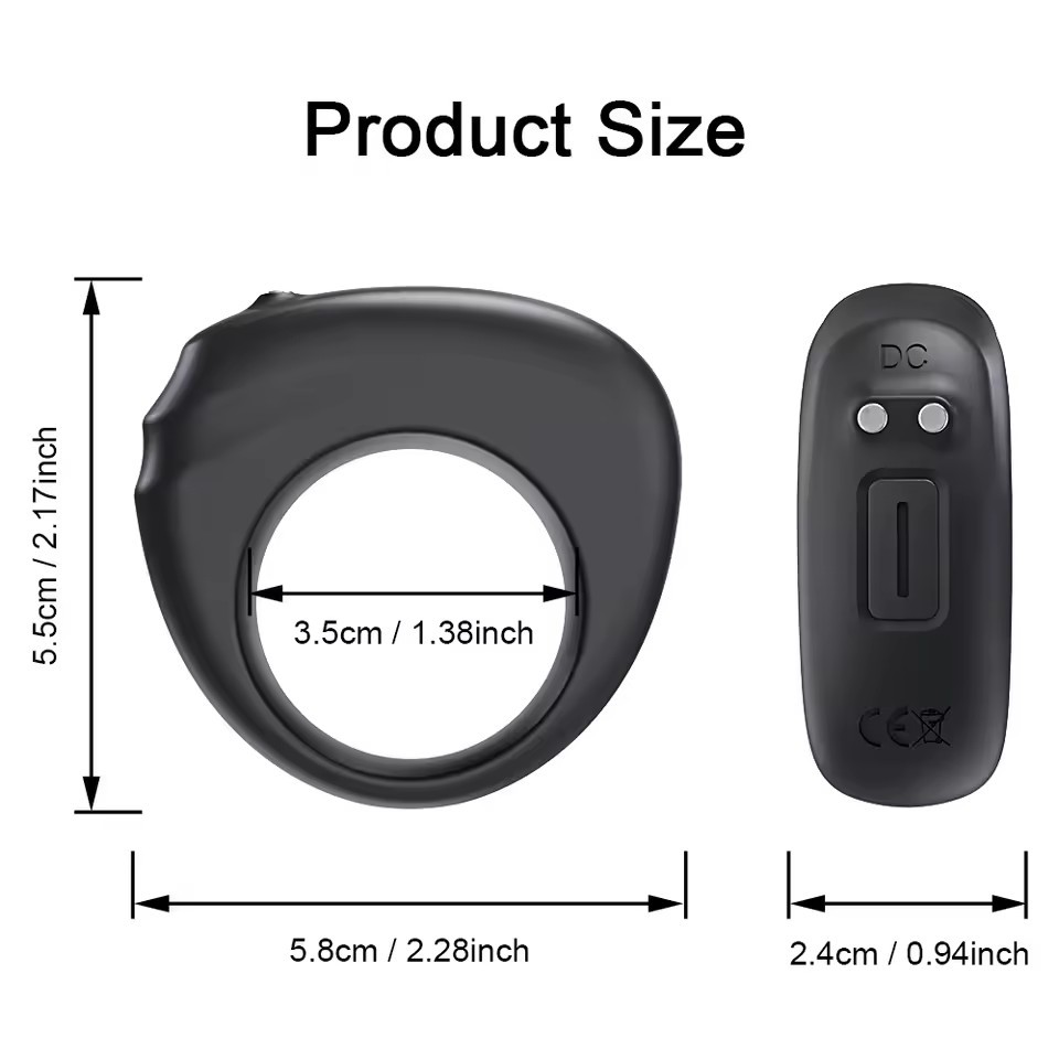 Male Wearable Thrust Performance Counter Tracker Silicone Smart Ring