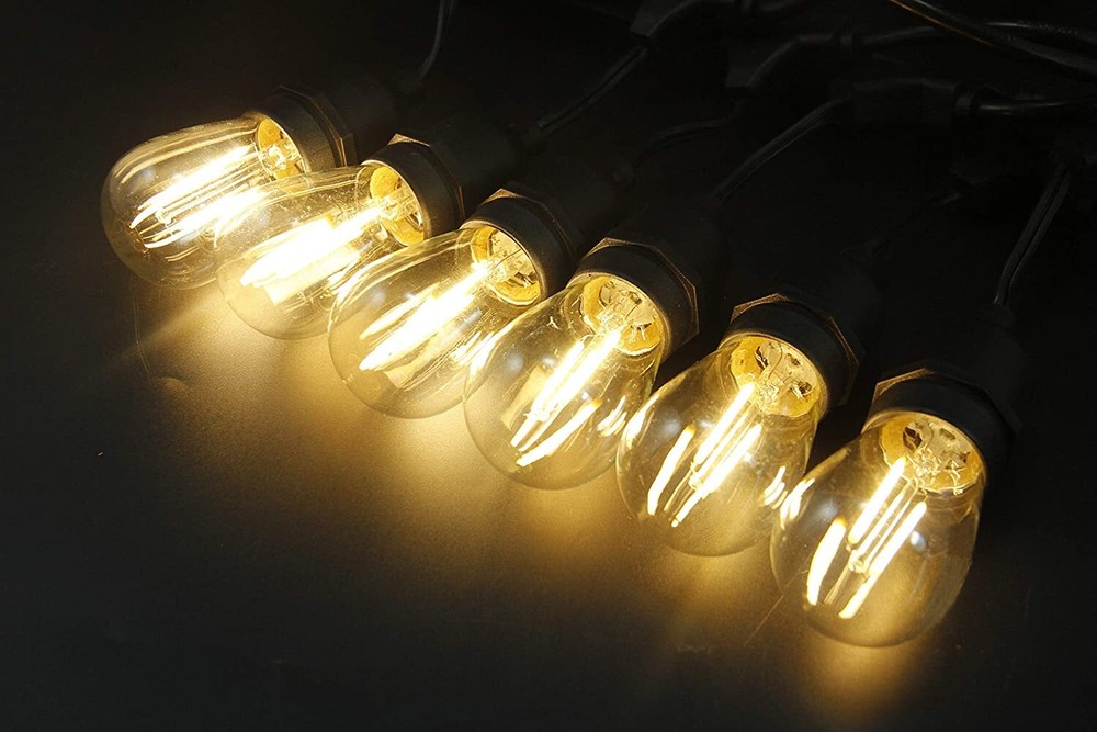 LED bulbs S14 E26 Outdoor Edison lights 2W (25Pack)for String Light Replacement