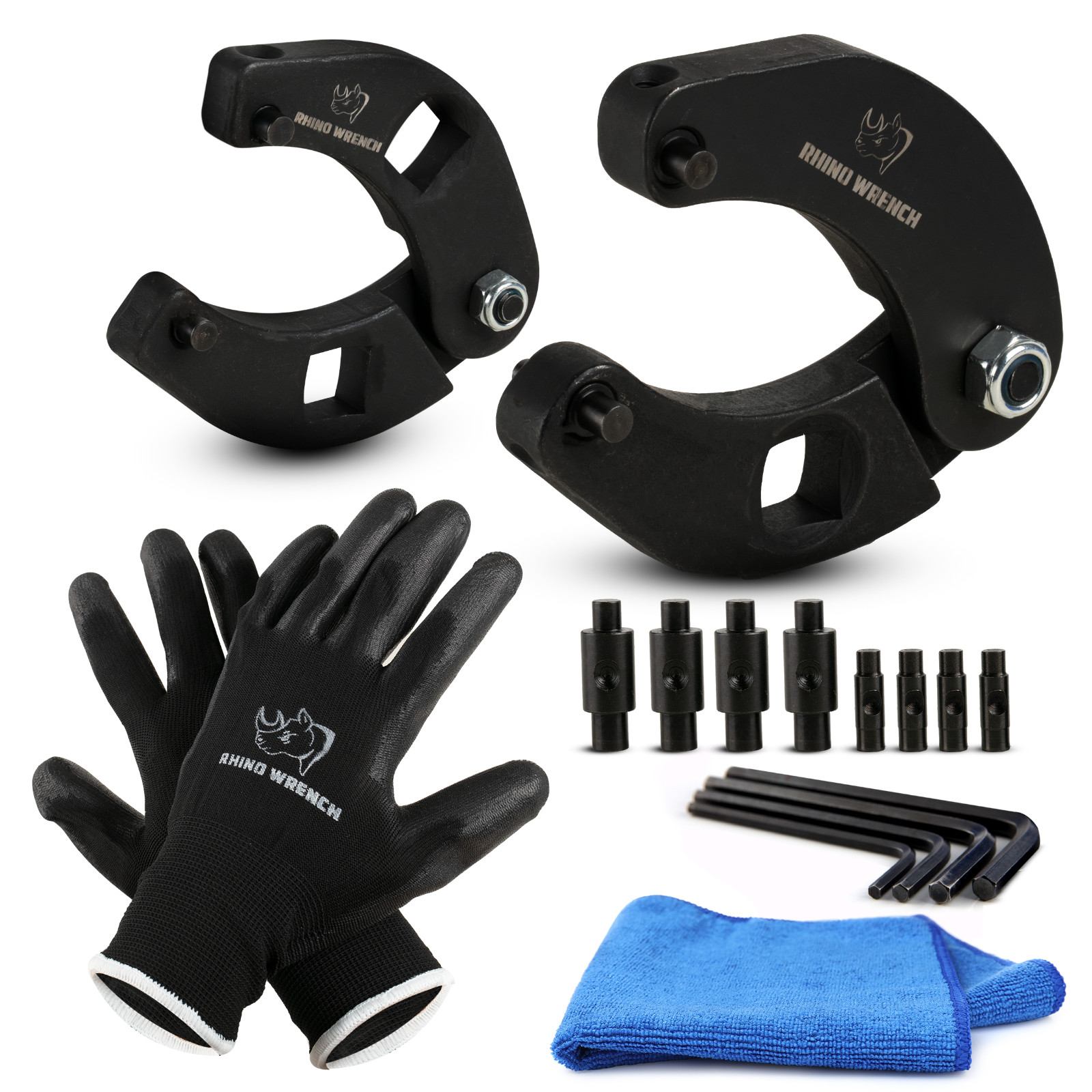 Rhino Gland Nut Wrench - Set of 2 Hydraulic Cylinder Spanner Wrench Adjustable