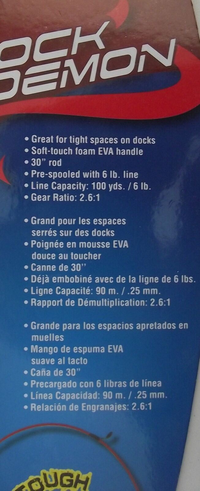 Zebco Dock Demon Spincast Rod & Reel Combo Super Tough