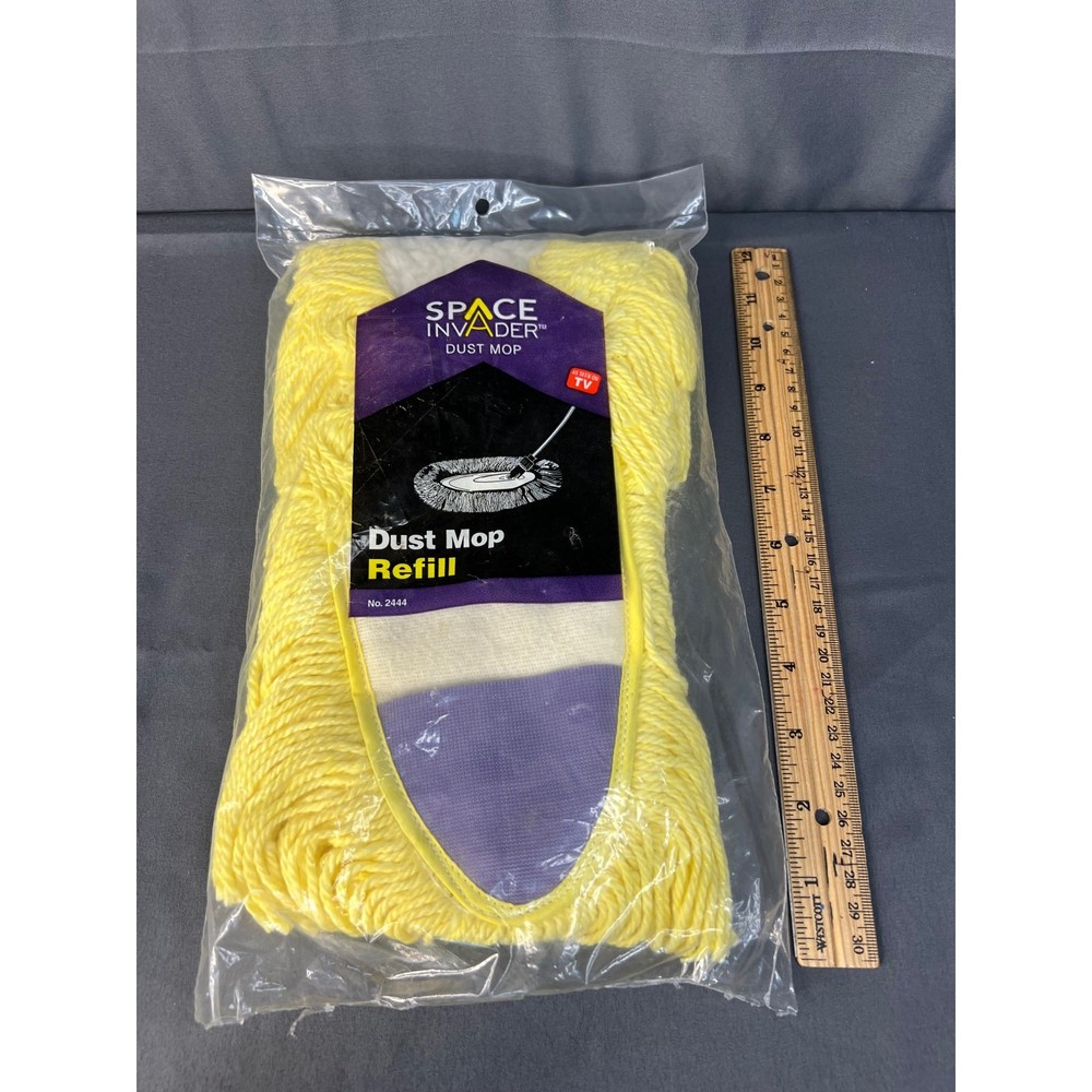 Space Invader Yellow Microfiber Dust Mop Refill Flat Mop Head MPN 2444