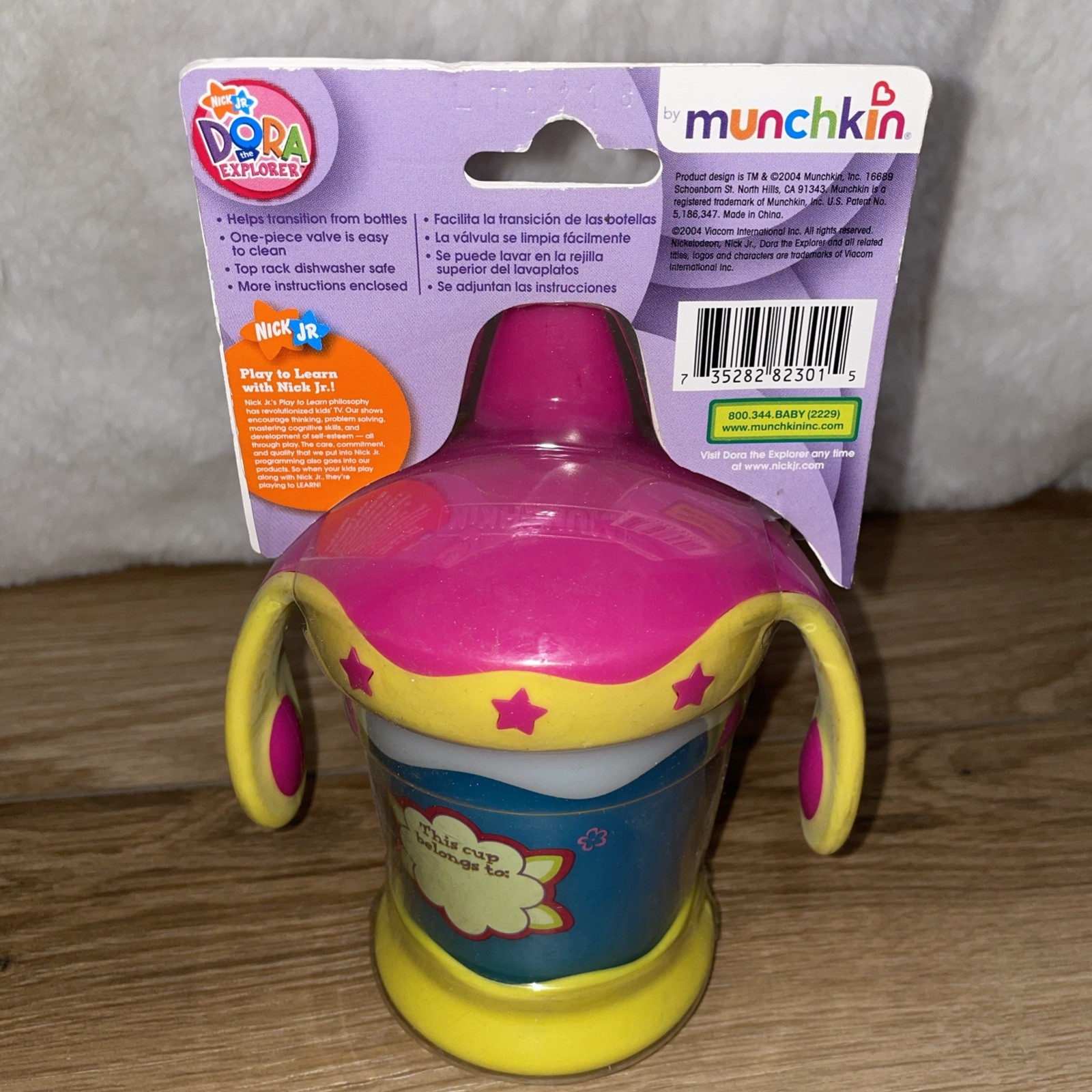 Munchkin Dora the Explorer Insulated First Spill Proof Cup 6oz NOS NEW