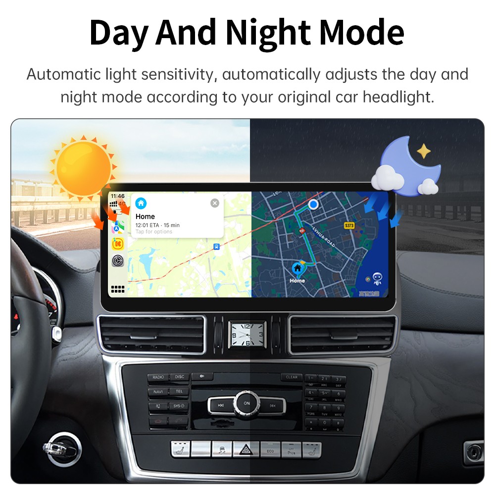 For Benz ML W166 GL X166 NTG4.x 12.3' Wireless CarPlay Multimedia TouchScreen