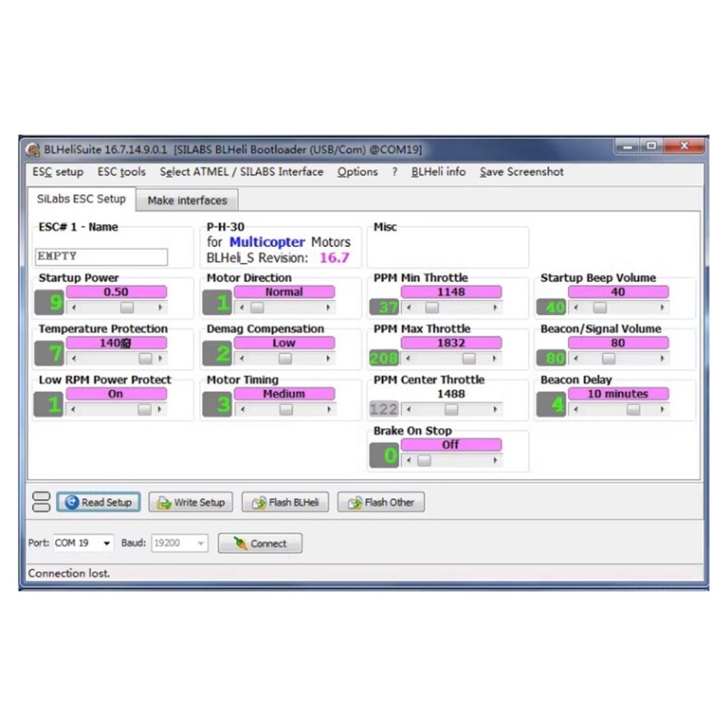 BLheli Parameters Debugger Open Source Program Programming Adapter BL-S/BL-32