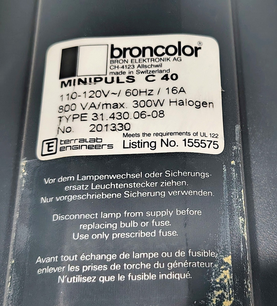 Broncolor MiniPlus C40 Compact Professional Studio Flash Unit Power Tested