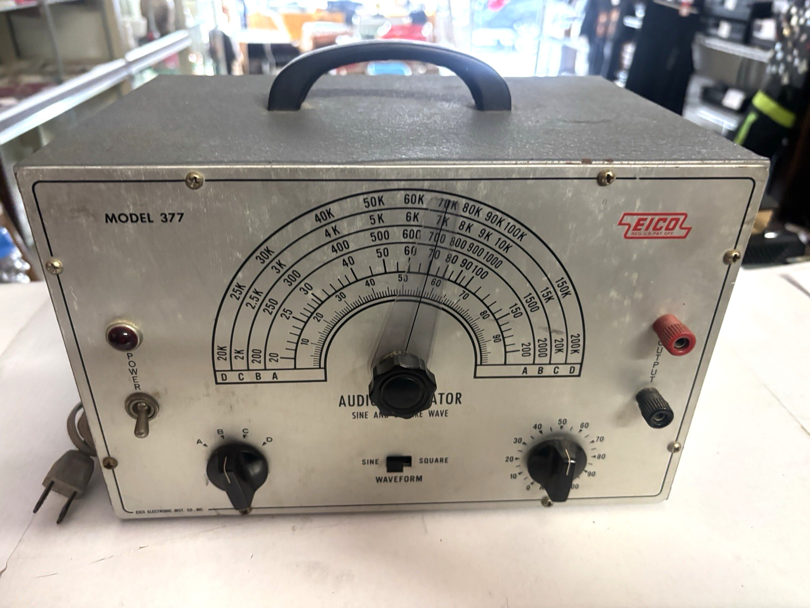 Vintage EICO Model 377 Audio Generator Sine & Square Wave - TESTED AND WORKS
