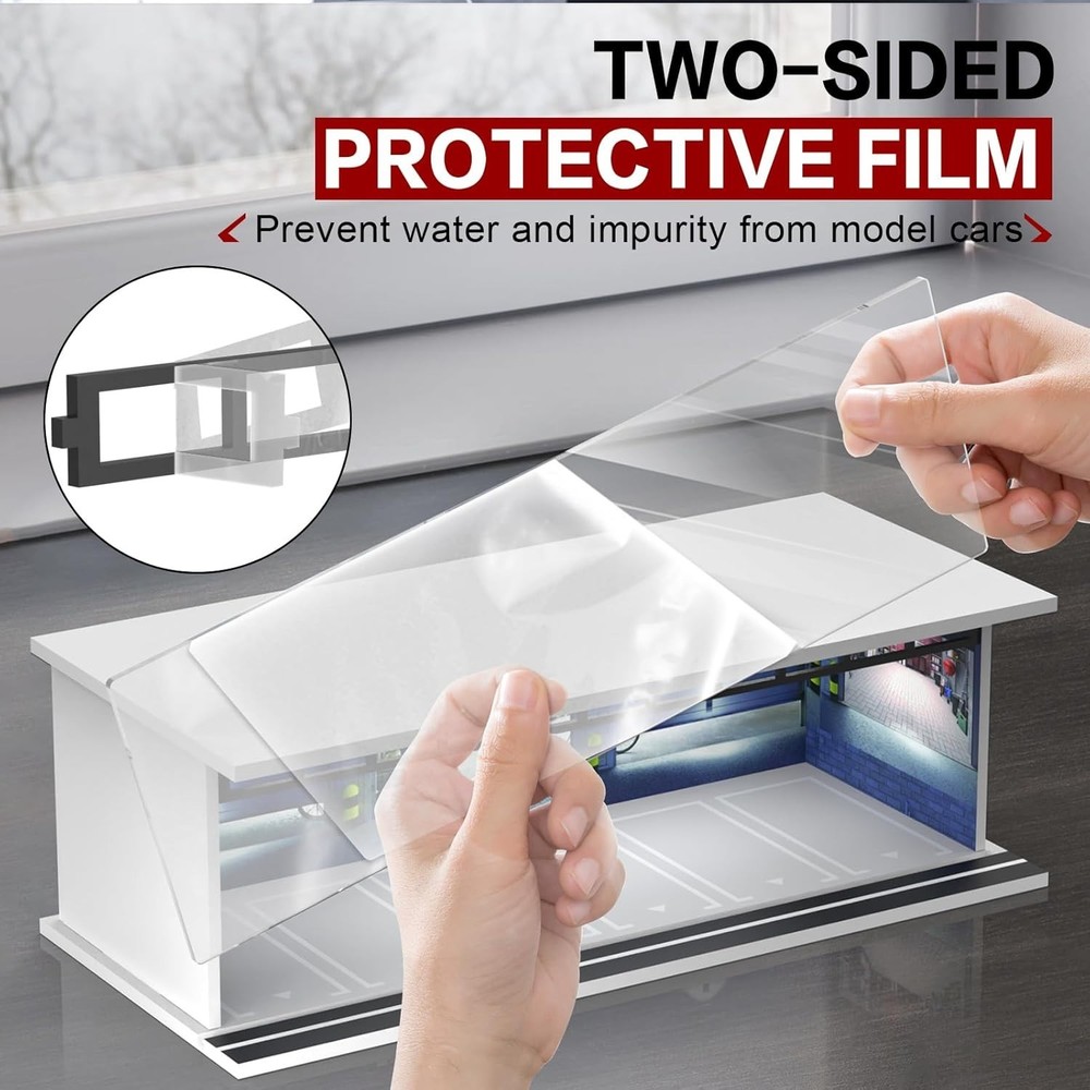 1/64 Scale Diecast Display Case for Hot Wheel Storage with LED Lights, Stacka...