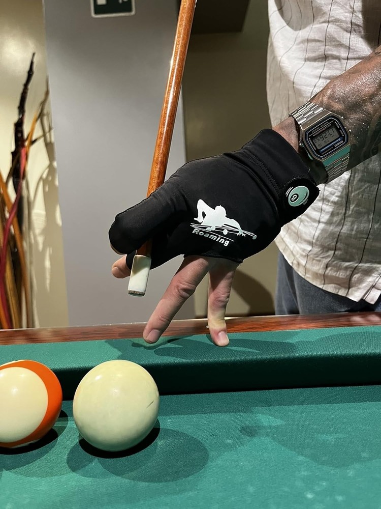 Professional Left-Hand Billiard Pool Gloves - Adjustable, Lightweight Design