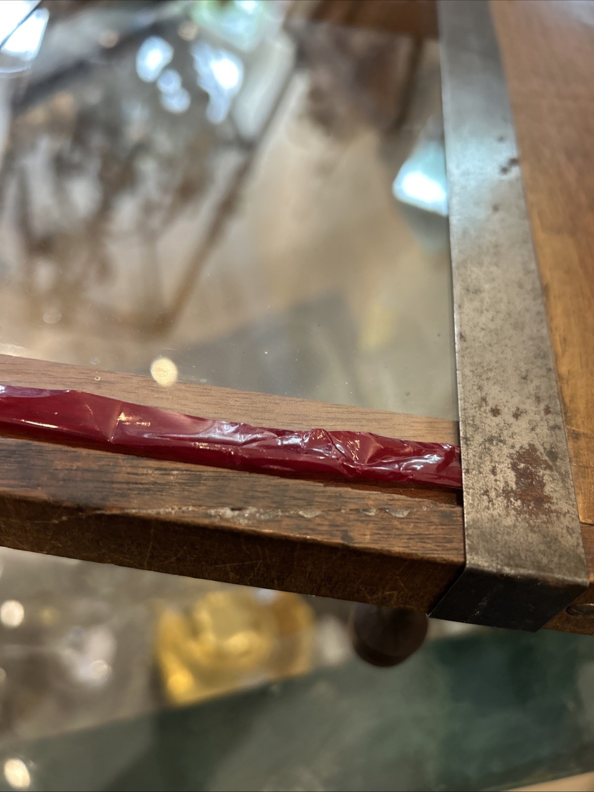 Antique Photo Negative Retouching Easel Photography Wood Glass