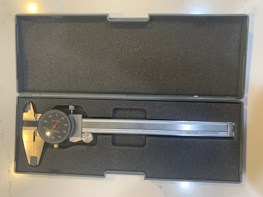 Stainless Steel Dial Caliper with Case