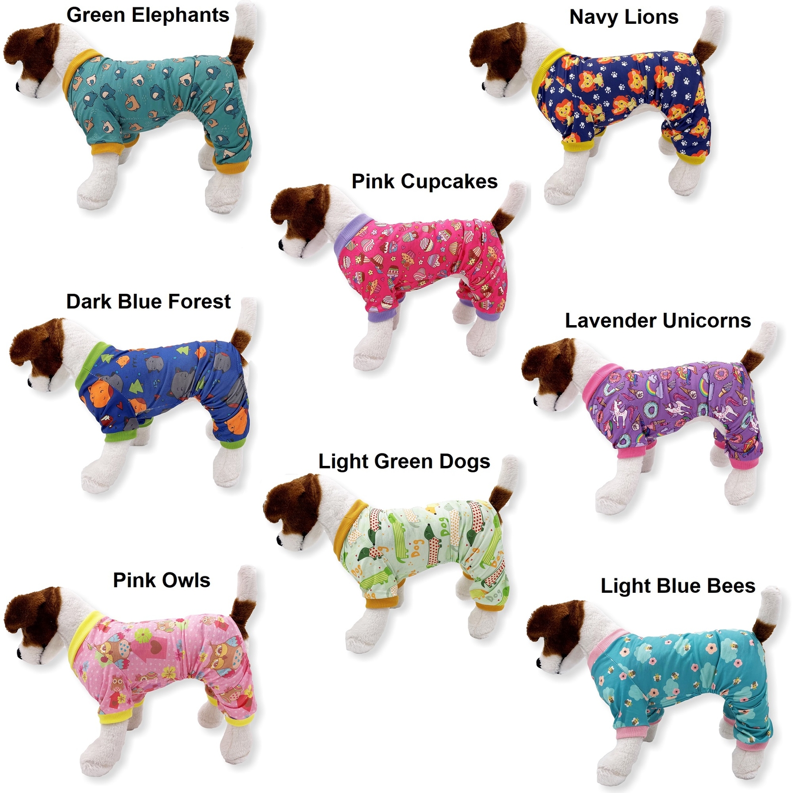 Dog Pajamas Jumpsuit COTTON Blend Pet Clothes for Small Medium Pet XXS XS S M L