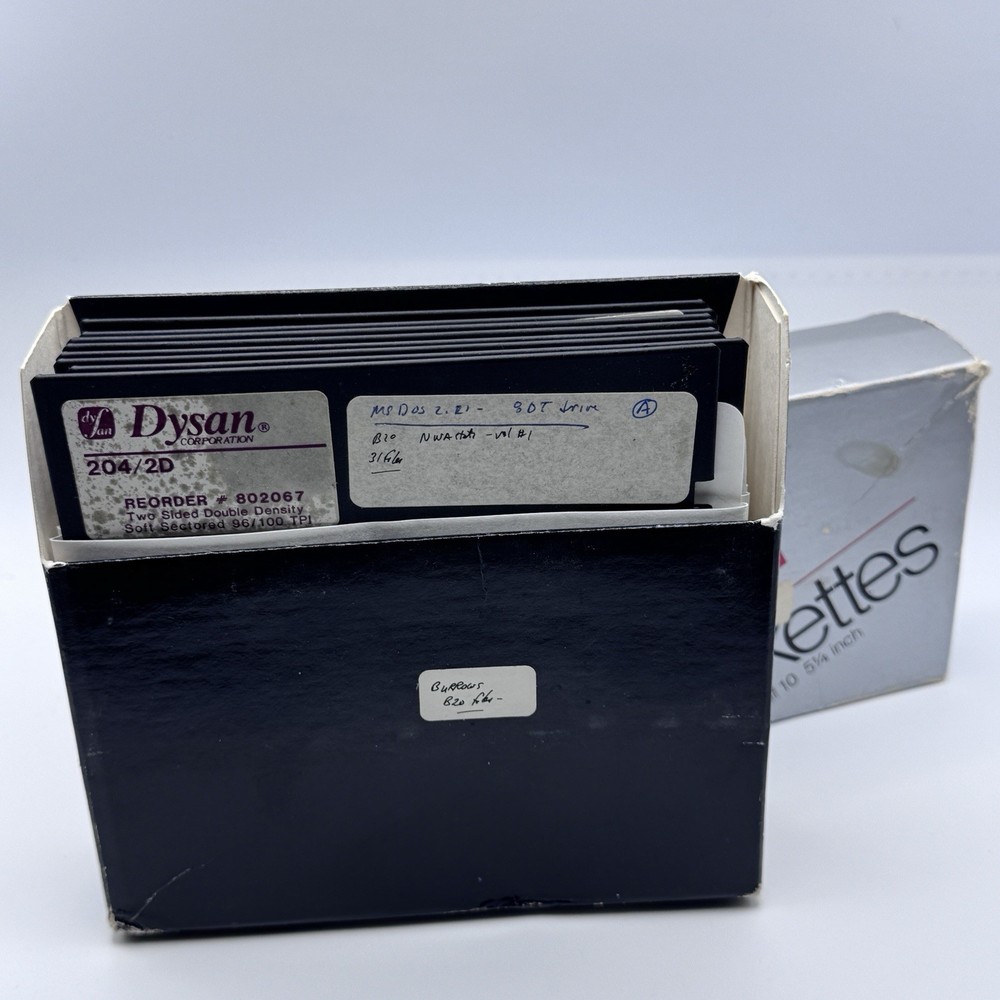 Dyson 204/2D 3M Diskettes 8 Floppy Disc 5.25 Untested AS IS
