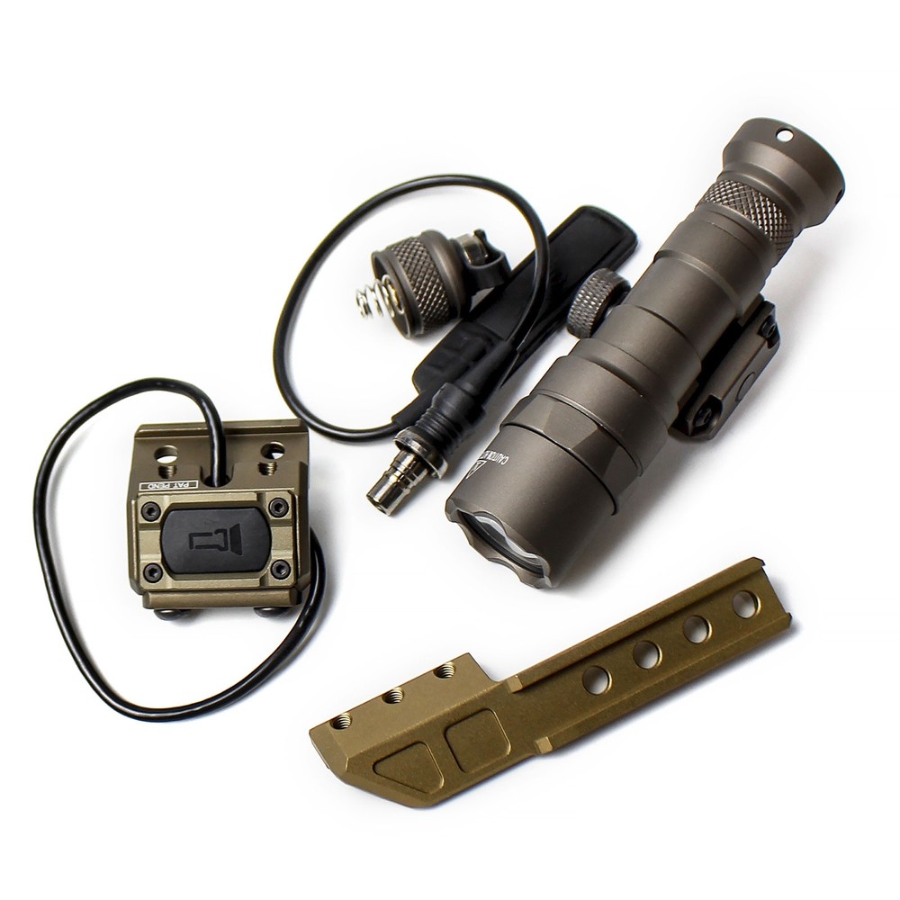 M300B LED White Flashlight With Remote Switch + Light Base Mount + Mod Button