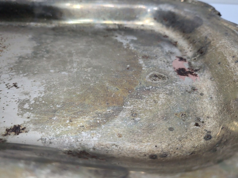 ✨VINTAGE✨ Silverplate Raised Scroll Design Raised Tray Platter