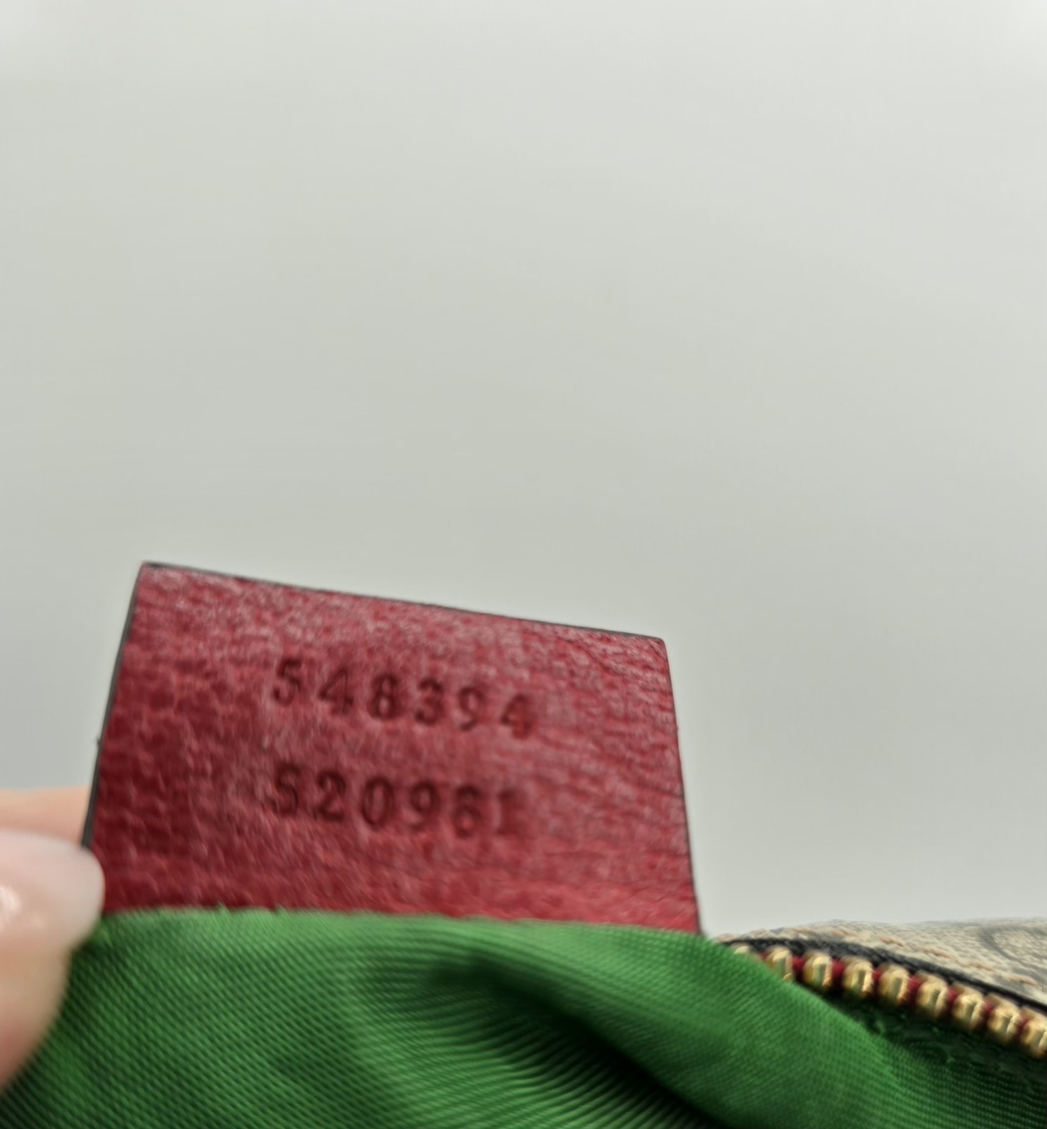 Authentic! Gucci Ophidia Cosmetic Pouch GG Coated Canvas Small