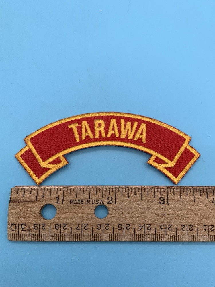 TARAWA Embroidered Red & Yellow Rocker Patch