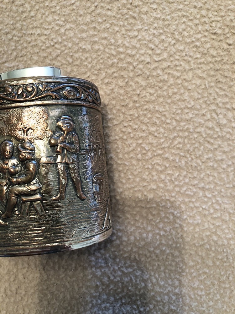 Vintage Ornate Italian Silver Plated Container