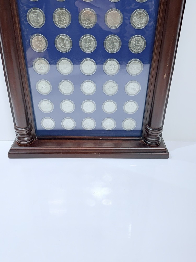 Danbury Mint State Quarter Clock With ALL Quarters Uncirculated ✅📸📝