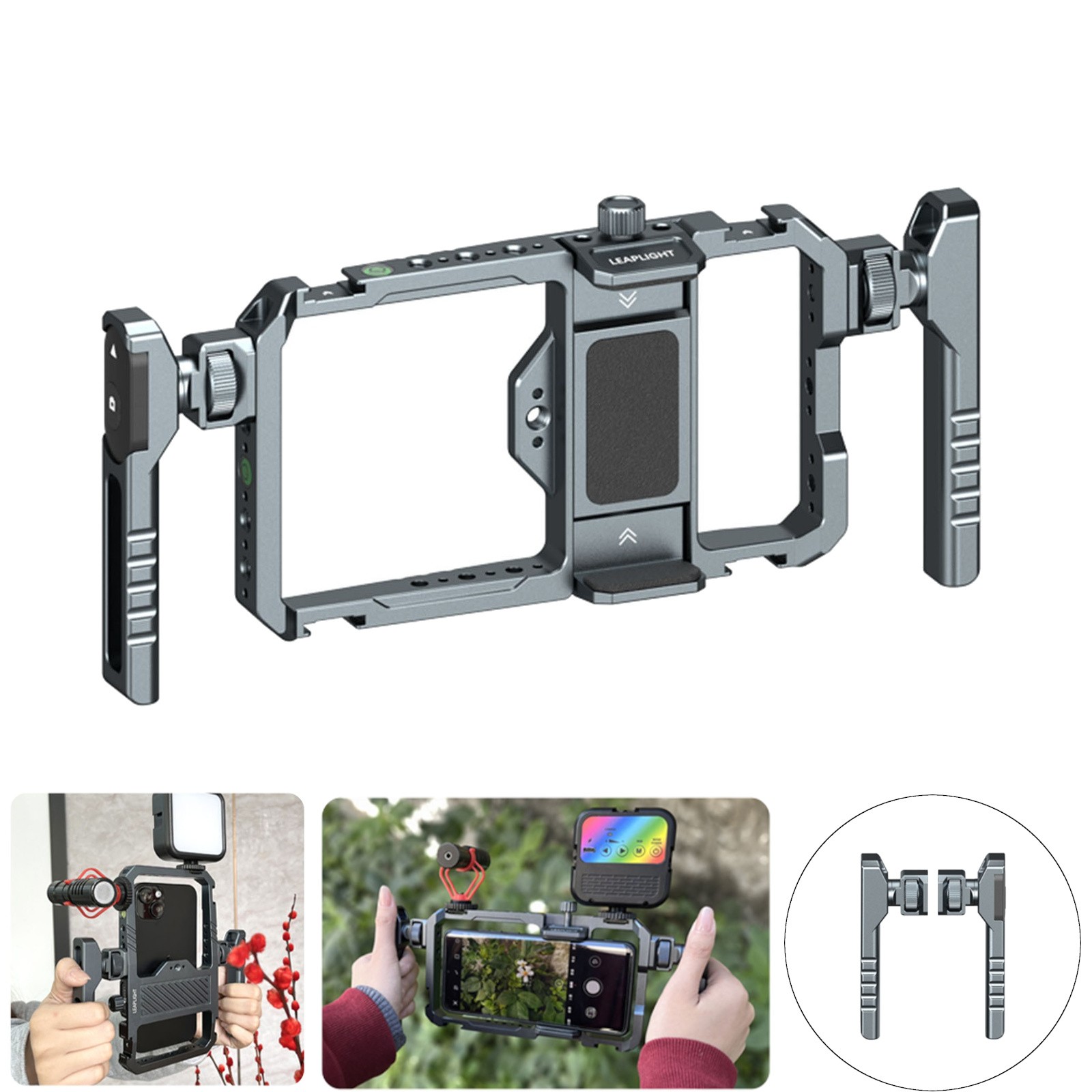 Universal Phone Cage,Video Rig Kit w/ Remote Handles for iPhone 17 16 1 Handheld