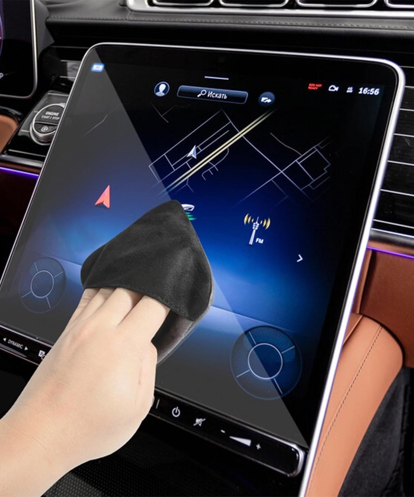 Car Screen Cleaner Microfiber Cloth Wipes Foldable for Dashboard LCD Display