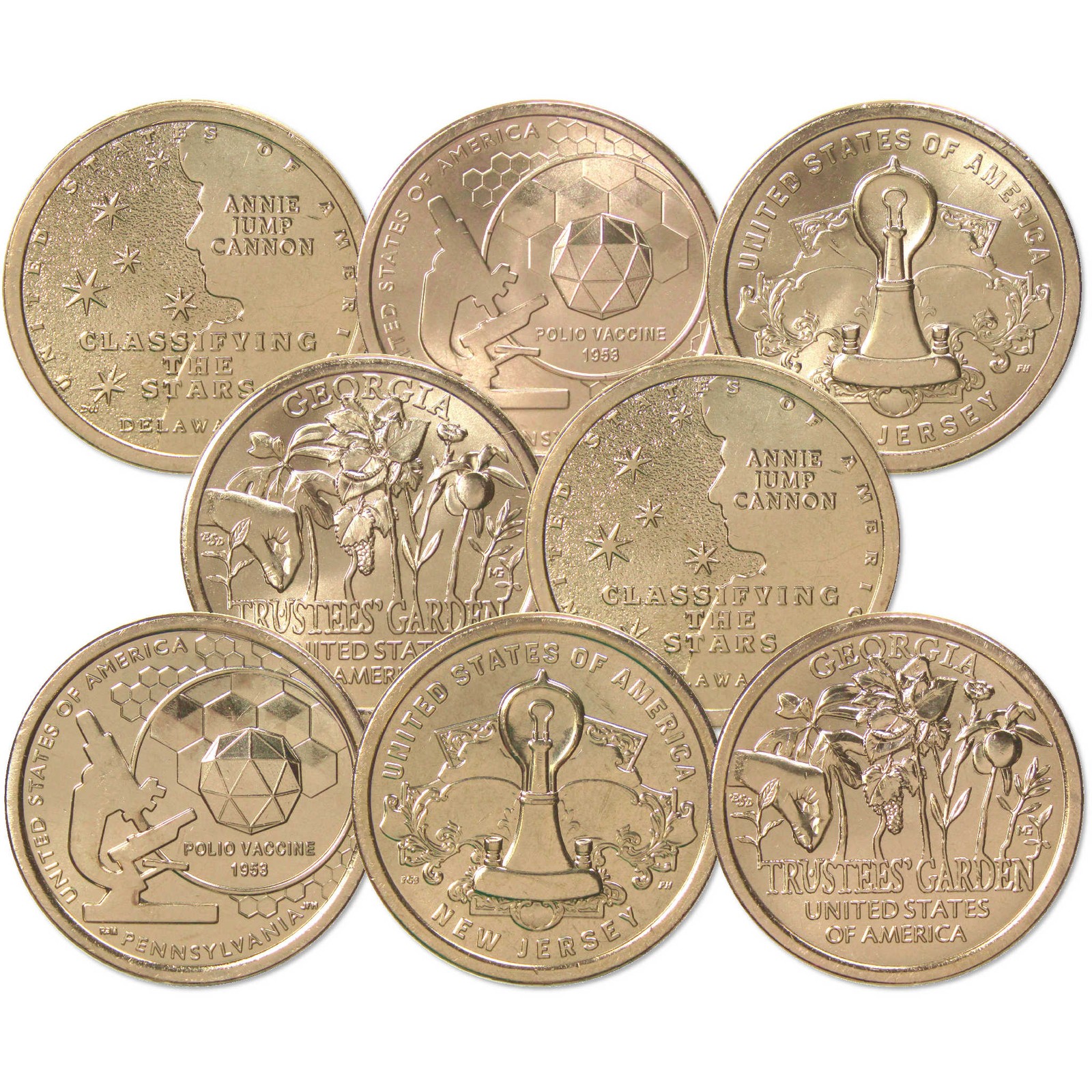 2019 P&D American Innovation Dollar 8 Coin Set Uncirculated