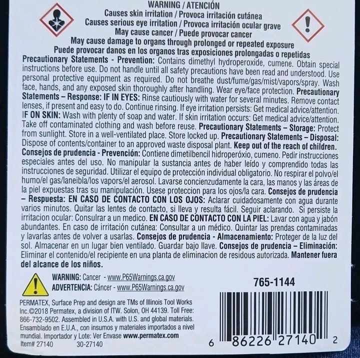Permatex 27140 RED Threadlocker - High Strength- 1.22oz/36 mL