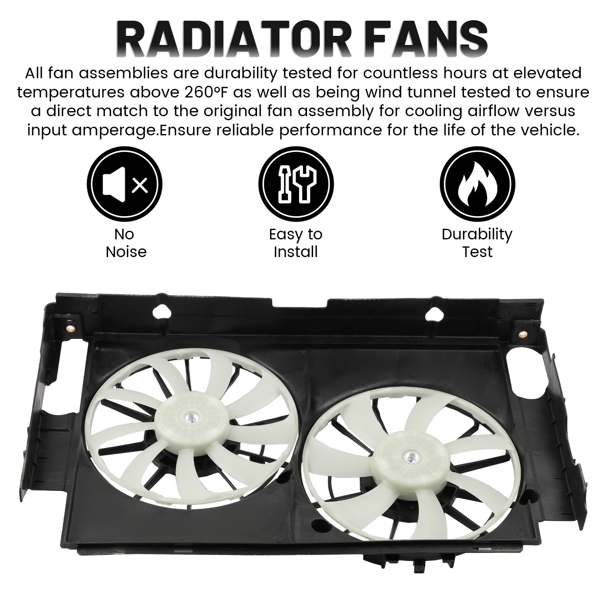 Radiator Cooling Fan Assembly for Toyota RAV4 2013 2014 2015 2016 2017 2018 2019