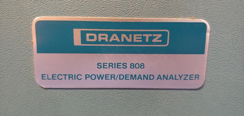 Dranetz Series 808 Electric Power/Demand Analyzer