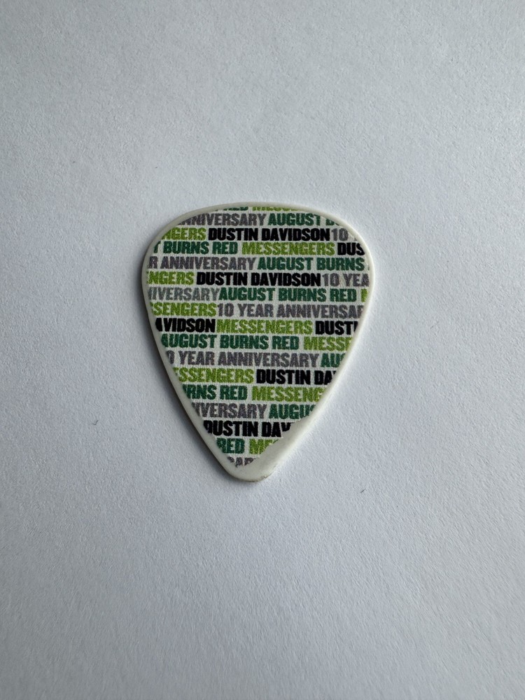 August Burns Red Dustin Davidson Tour Issued Guitar Pick Plectrum Stage Played