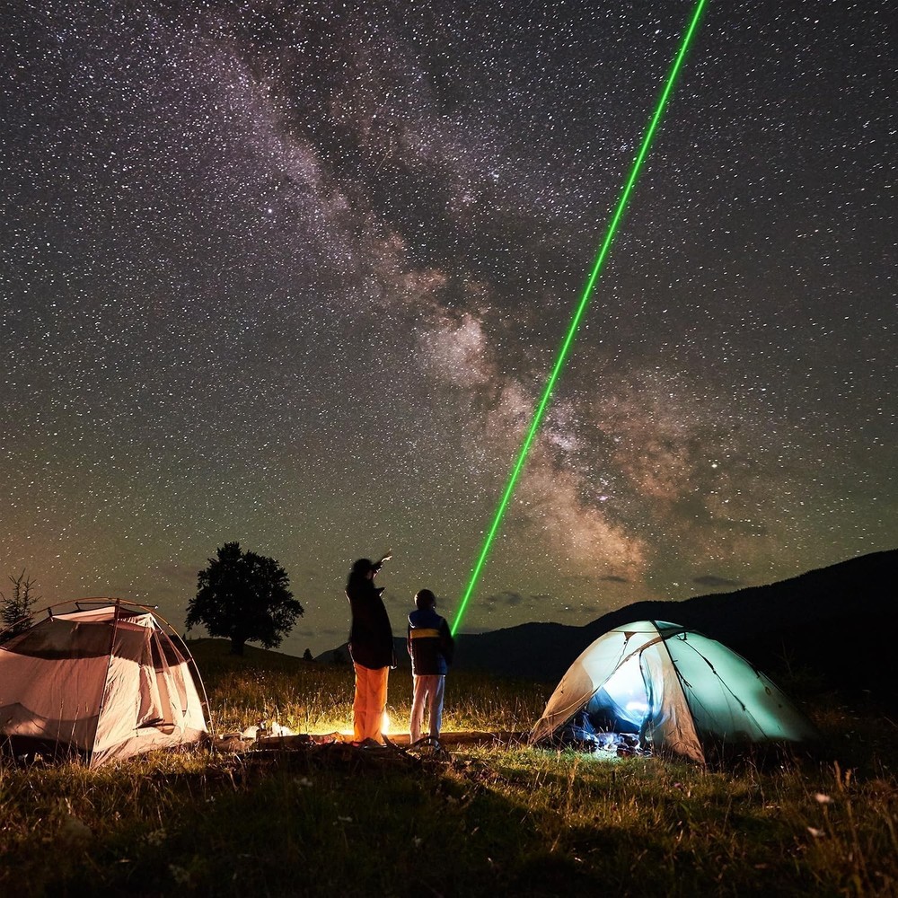 Durable Rechargeable Green Laser Pointer - Long Distance & Starlight Patterns