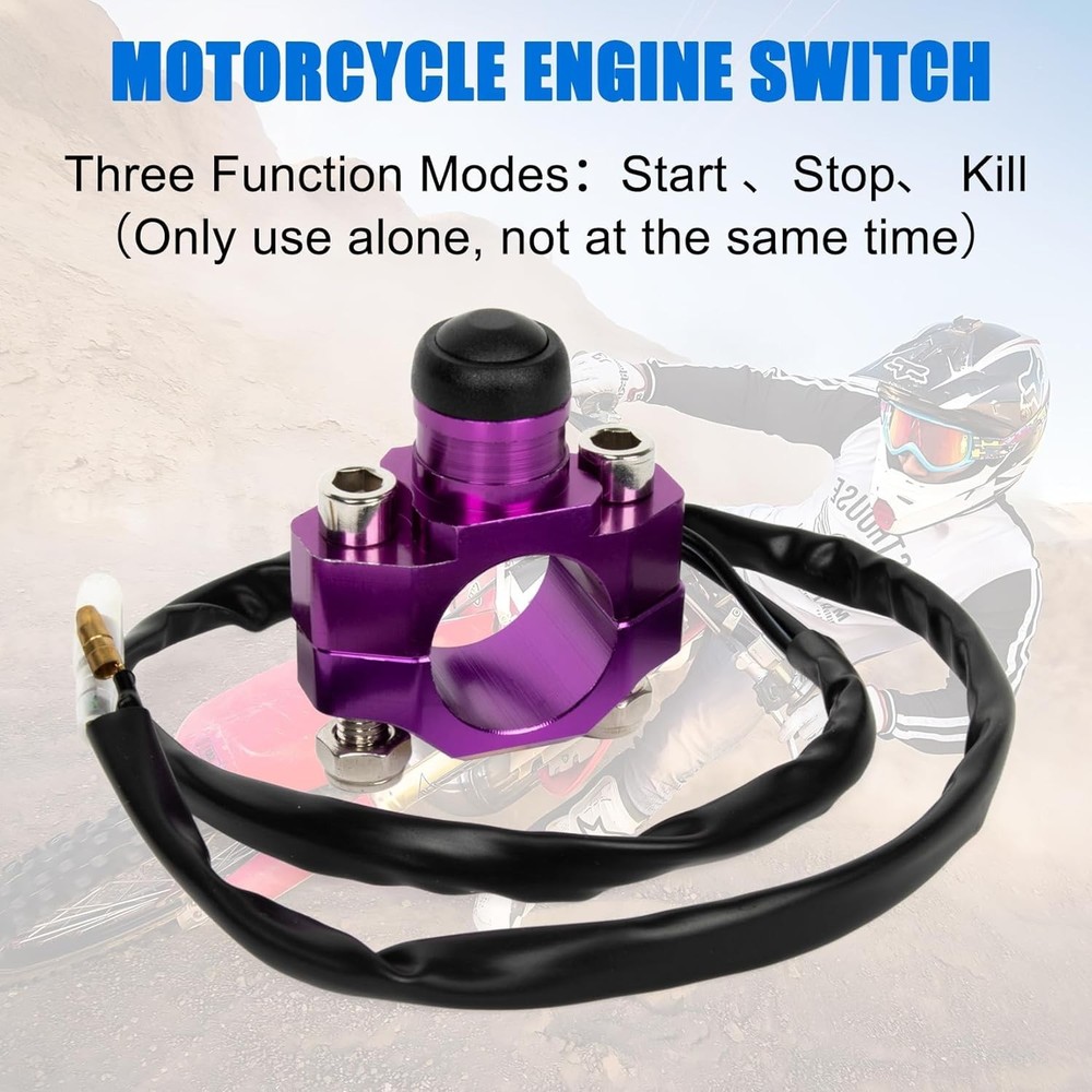Universal Motorcycle Engine Kill Switch Handlebar Start On Off Switch Button Com