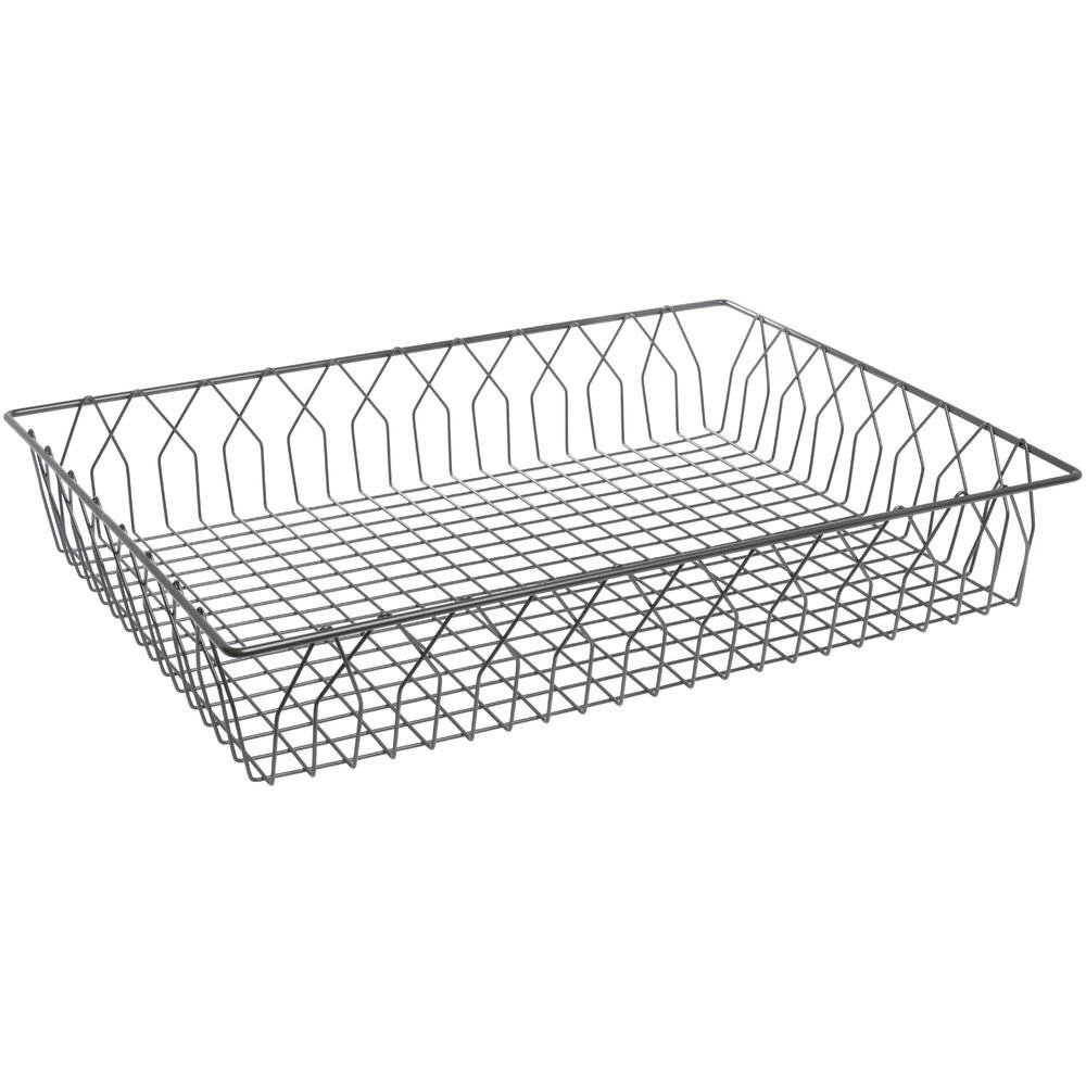 HUBERT® Wire Display Basket Pastry Tray Bakery Basket Rectangular Nickel