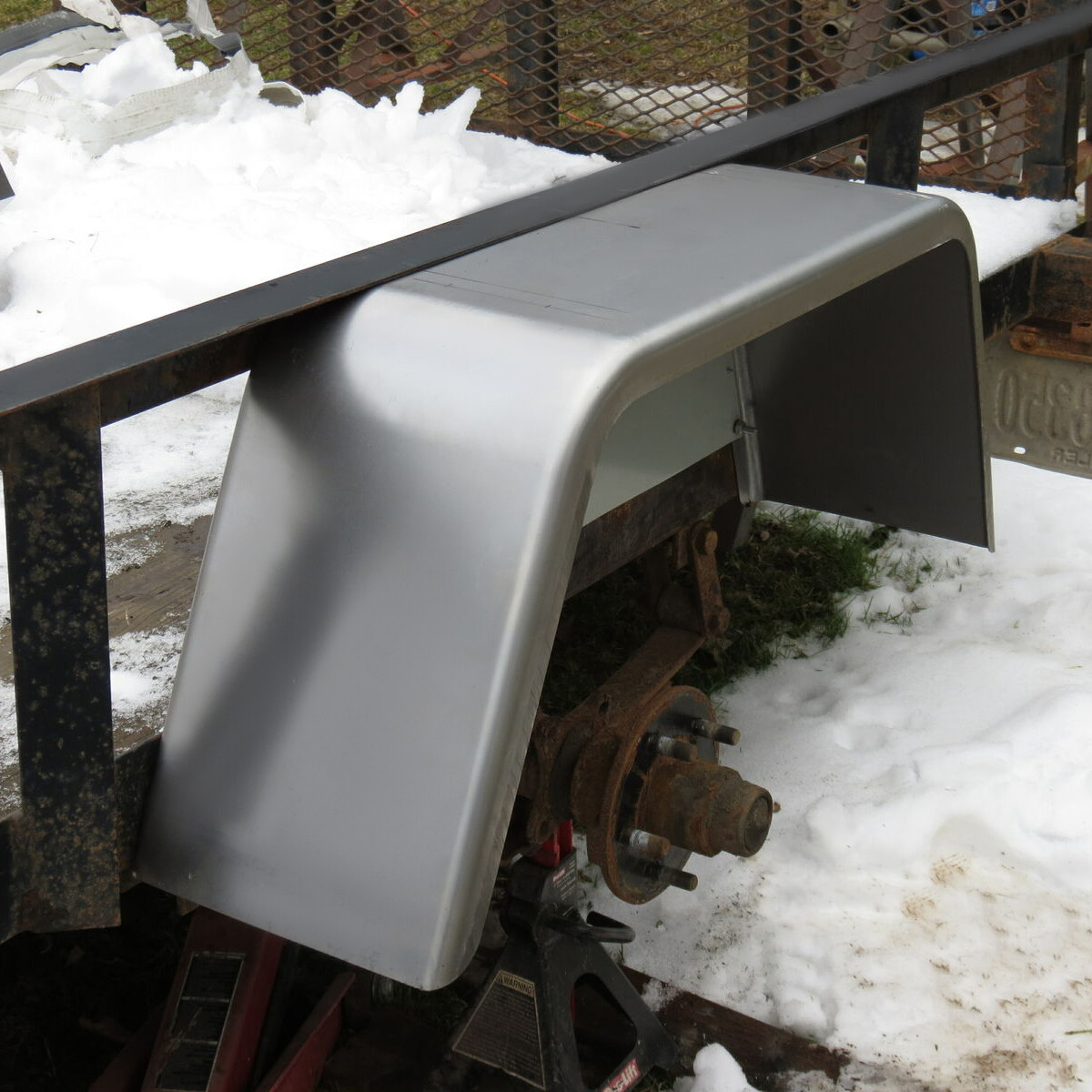 Set of 2 Square Steel Cargo Trailer Fenders Pair 14"-16" wheels