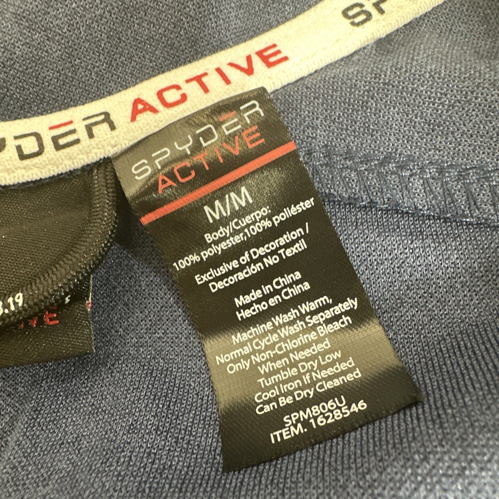 Spyder Jacket Mens Medium Blue Full Zip Active