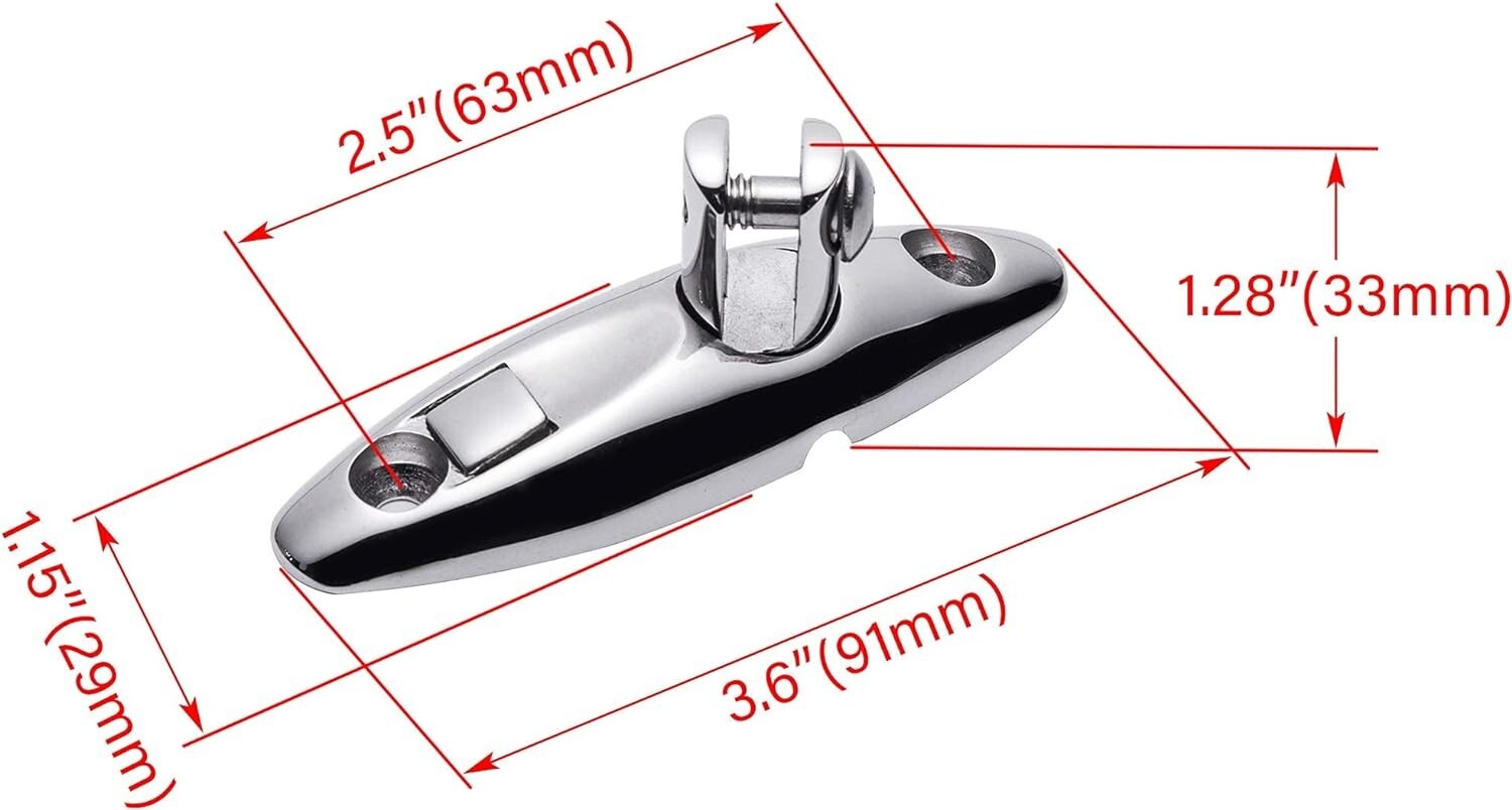 Boat Bimini Top Quick Release Swivel Hinge Deck side mount Stainless Steel 2 pcs