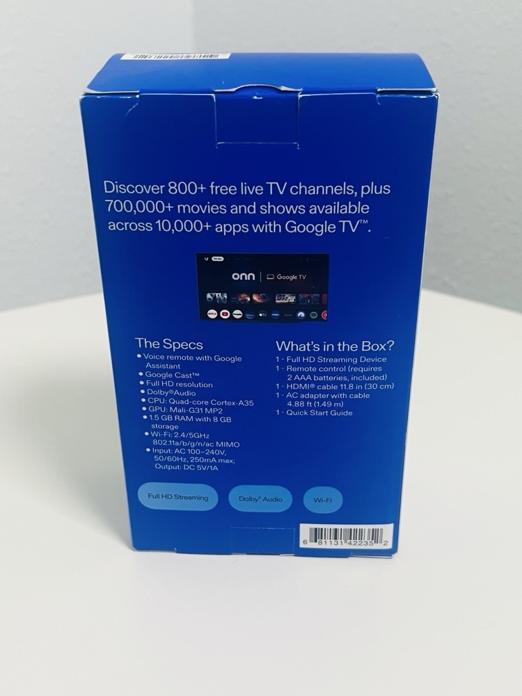 onn Full HD Streaming Device, *FULLY PROGRAMMED*, 8GB Storage