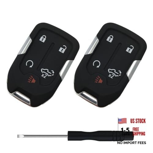 Replacement Smart Keyless Entry Remote Control Key Fob Case Cover 5 Button-2pcs