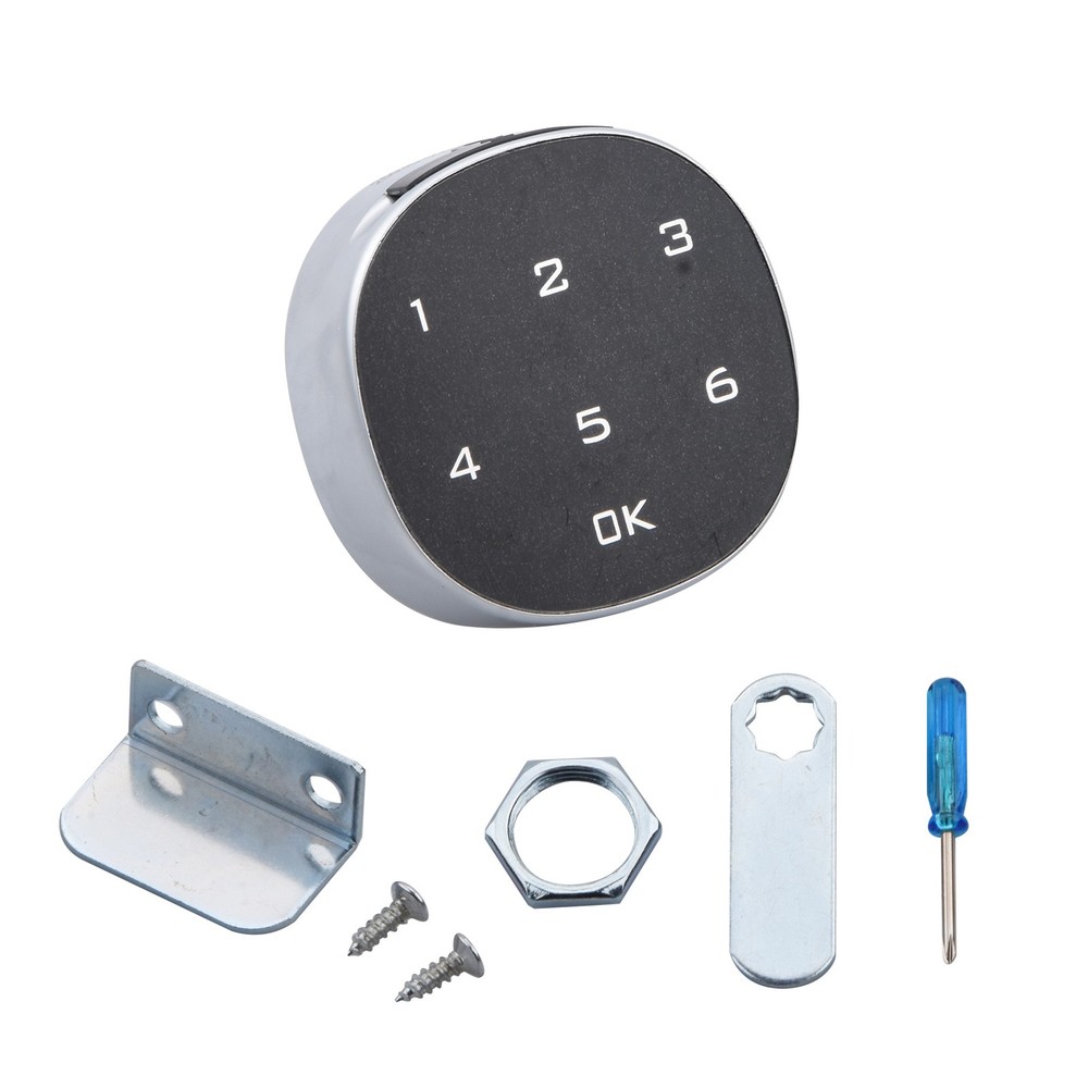 Black+Silver Touch Screen Electronic Password Lock Security Cabinet Digital