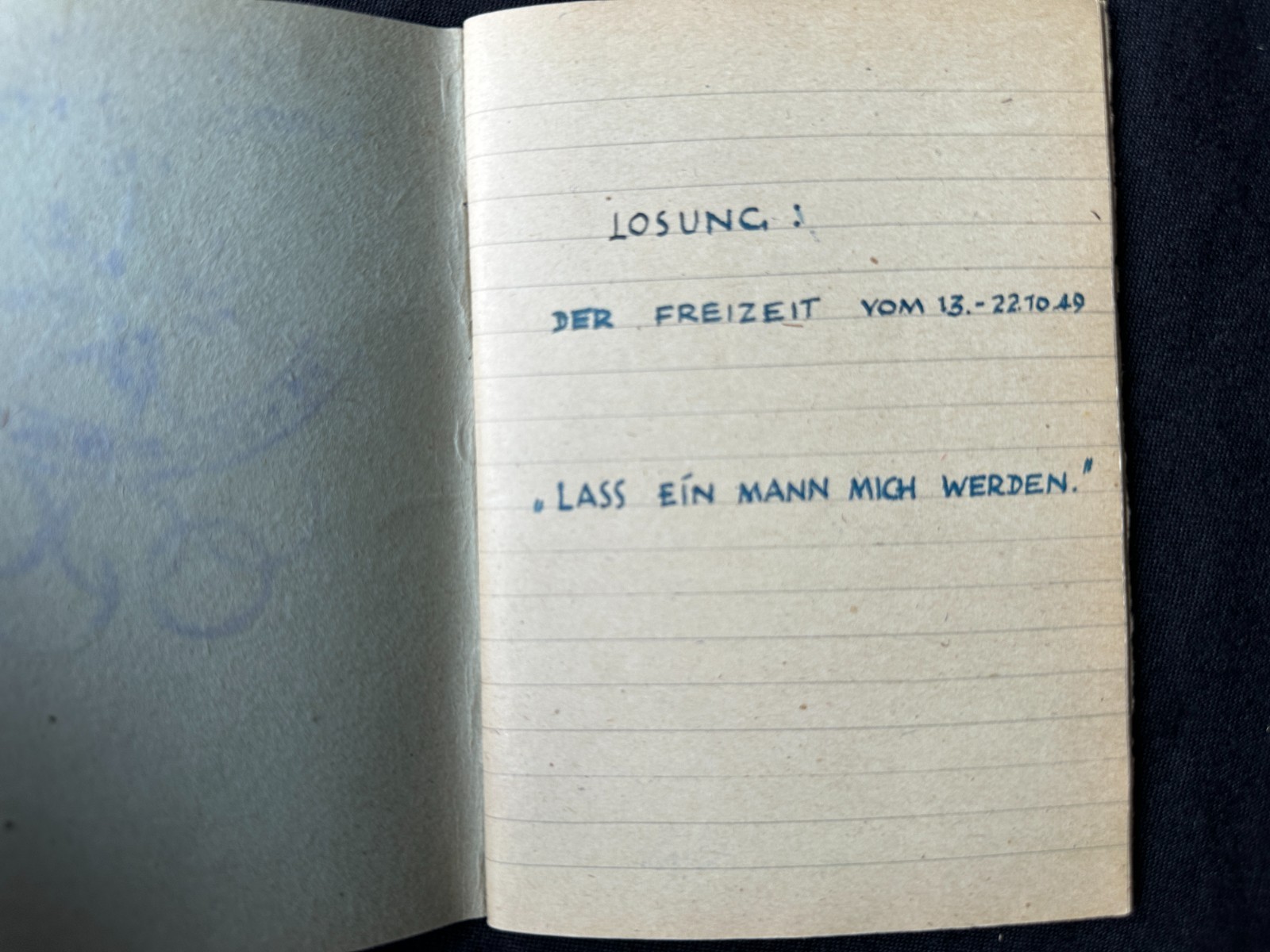 old booklet "Leisure of the Evangelicals". Jungmänner, Garmisch, 1949,...