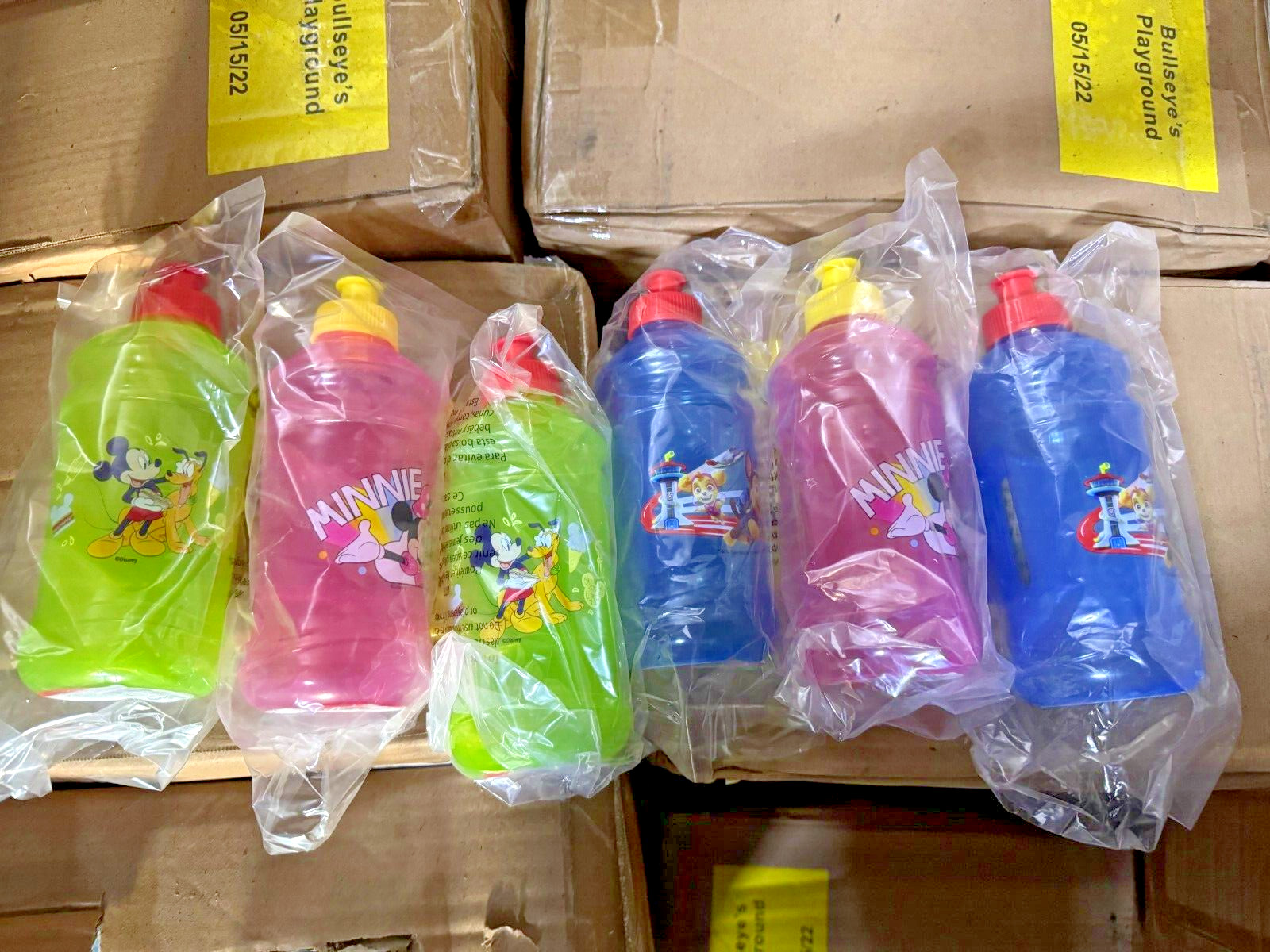 Disney Water Bottles Target Bullseye Playground Lot of 6 New!