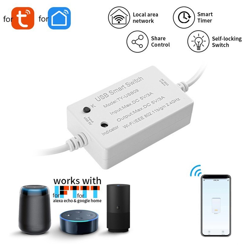 Unlimited Control USB Smart Switch for Multiple Devices No Interference