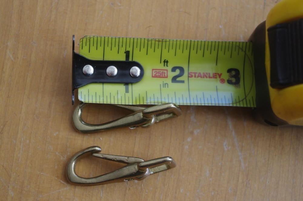 1/2" solid brass bridle snaps pair new