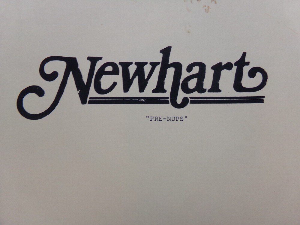 NEWHART / 1986 TV Script, "Pre-Nups" First Draft Script.