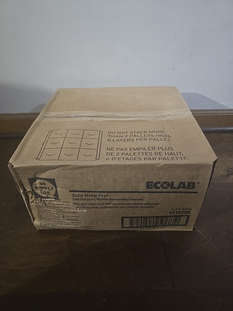4x Ecolab 6110751 Solid Metal Pro Destaining Machine Warewashing Detergent Lot