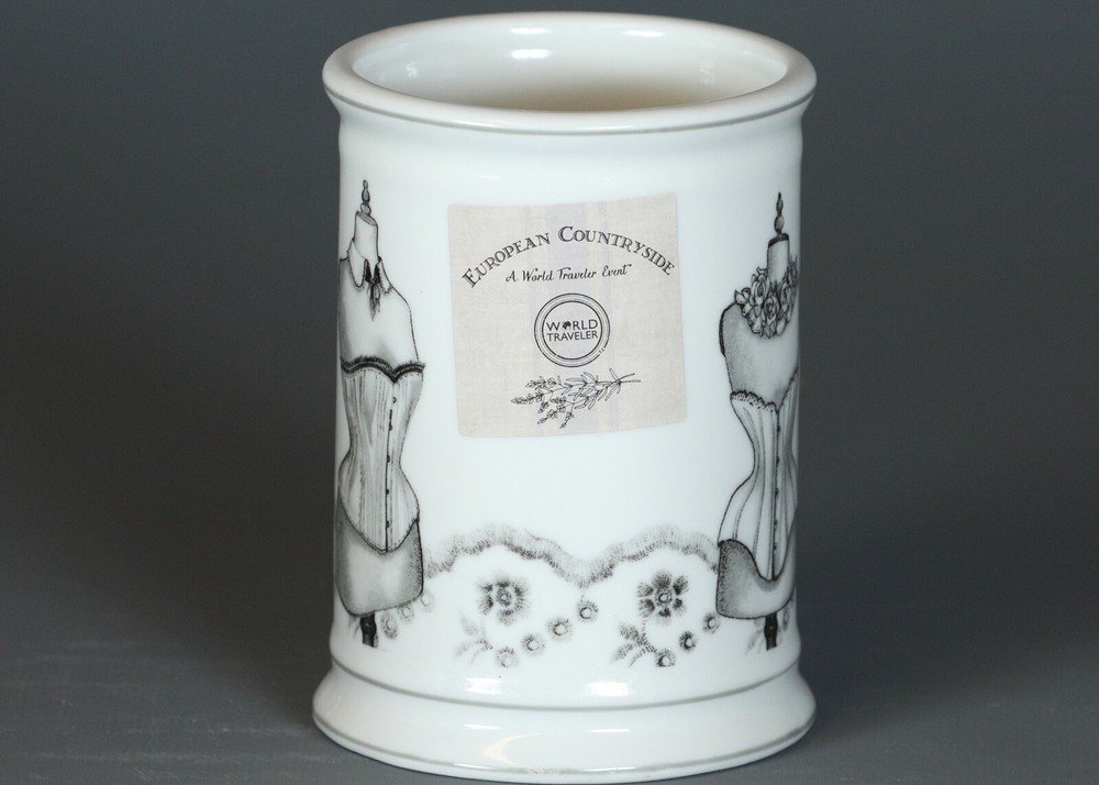 MATHILDE M. WHITE CERAMIC TOOTHBRUSH GLASS #2