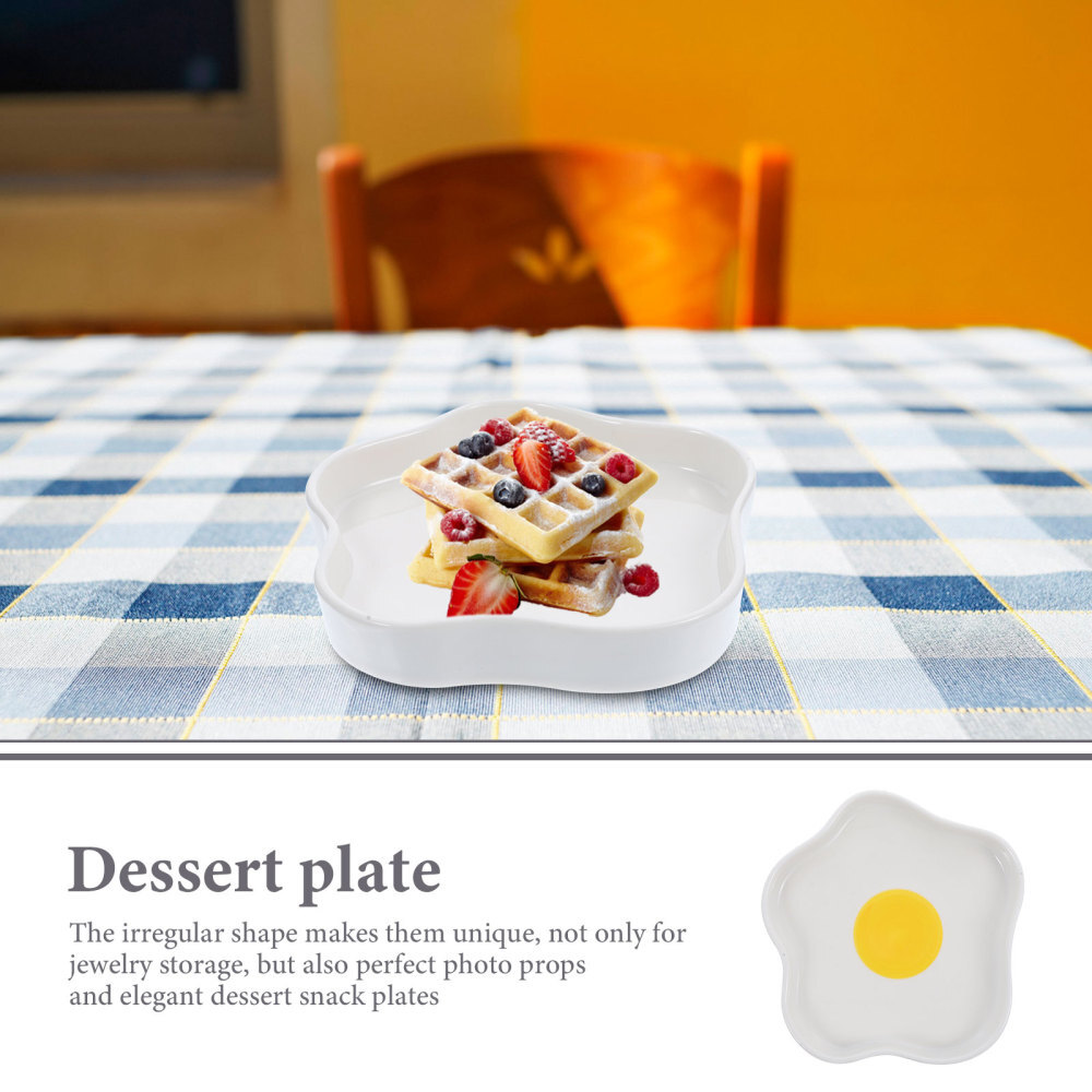 1PC Kitchen Dish Egg Plate Storage Storage Container Snacks Serving Plate