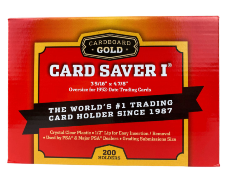 Card Saver 1 Cardboard Gold PSA Semi Rigid 50 100 200 300 500 1000 (1/2 Case)