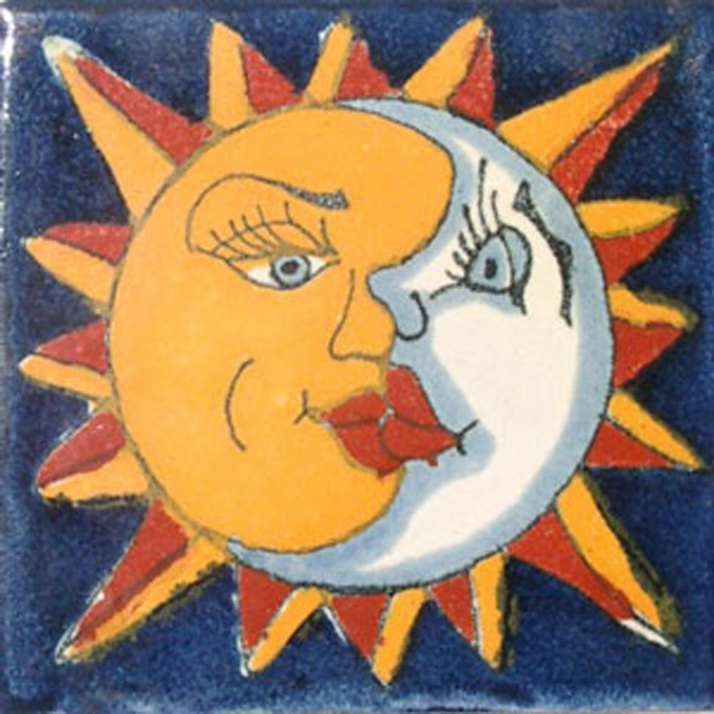 #C022) Mexican Tile sample Ceramic Handmade 4x4 inch, GET MANY AS YOU NEED !!